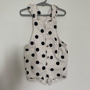 Polka dot overalls
